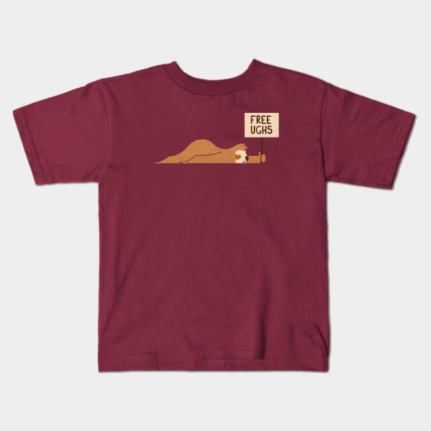 Free Ughs Kids T-Shirt by HandsOffMyDinosaur